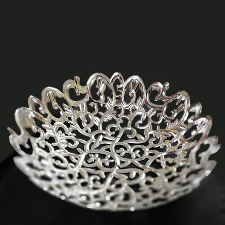 Decorative Round Bowl(Silver Colour)